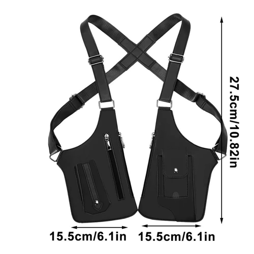 Marsupio Spalle in Pelle Uomo – Borsa Antifurto Crossbody Vintage Multi-Tasca